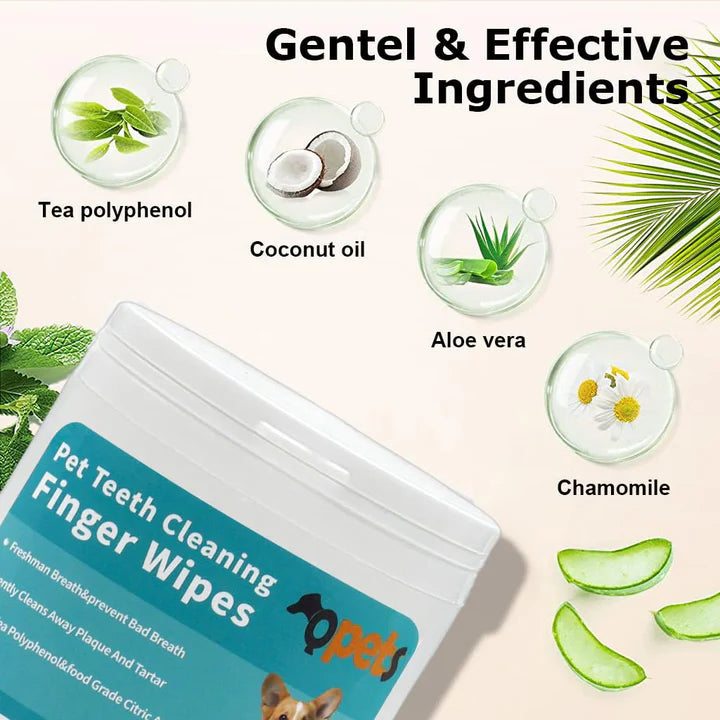 BrightValue™ Pet Oral Care Wipes – 50 Pack for Fresh Breath